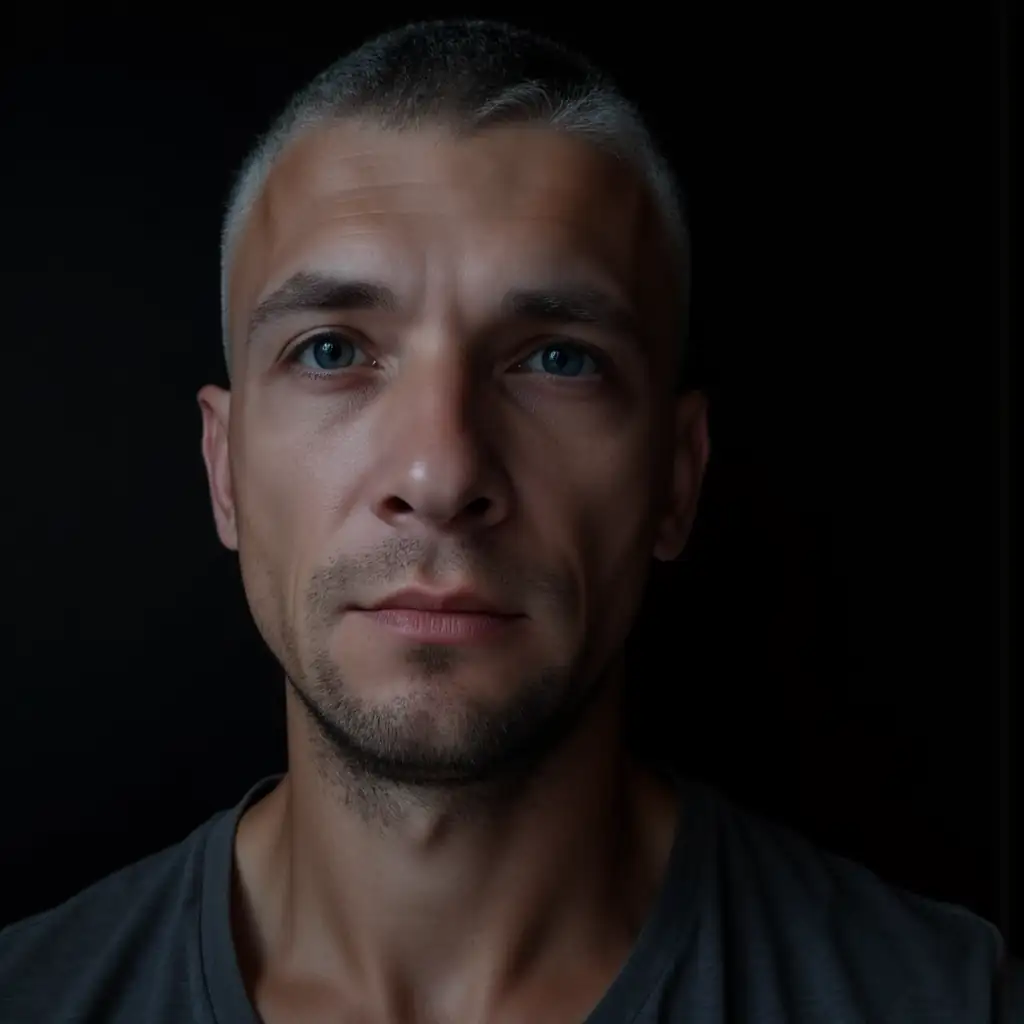 Интенсивный портрет, сгенерированный ИИ