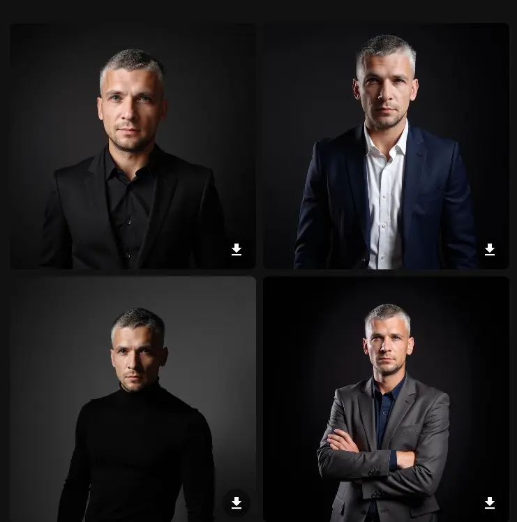 Шаг 3: Получение результата ИИ фотосессии онлайн